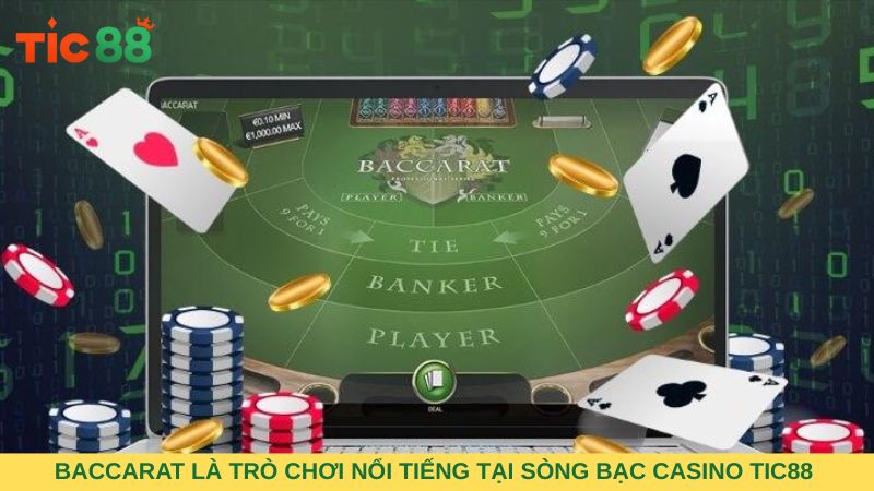 Baccarat là trò chơi nổi tiếng trong Casino TIC88