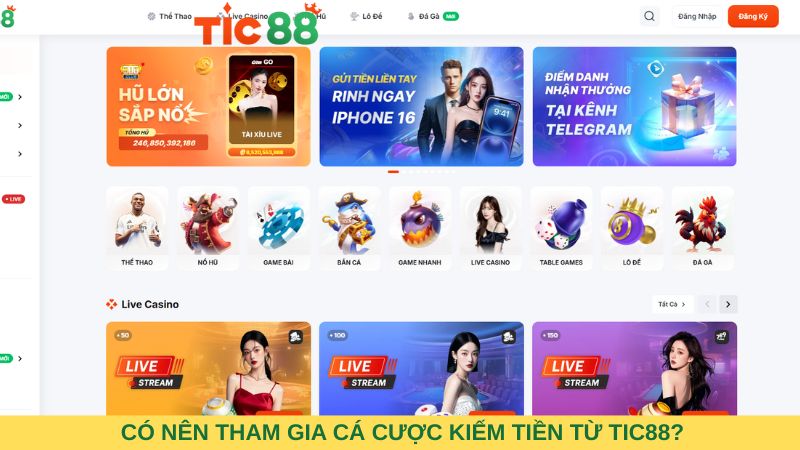 Câu hỏi thường gặp - Có nên tham gia cá cược kiếm tiền từ TIC88?