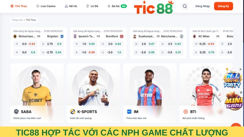 Thể thao Tic88 hợp tác với NHP game đẳng cấp quốc tế