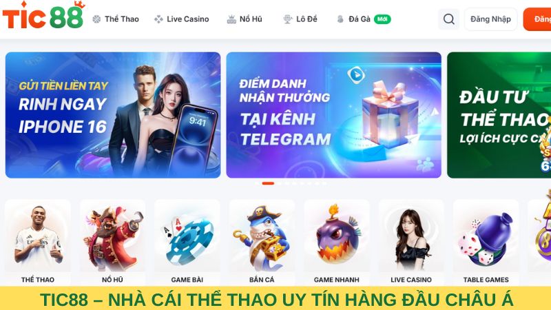 Tic88 – Nhà cái thể thao uy tín hàng đầu châu Á